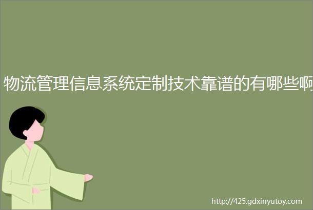 物流管理信息系统定制技术靠谱的有哪些啊